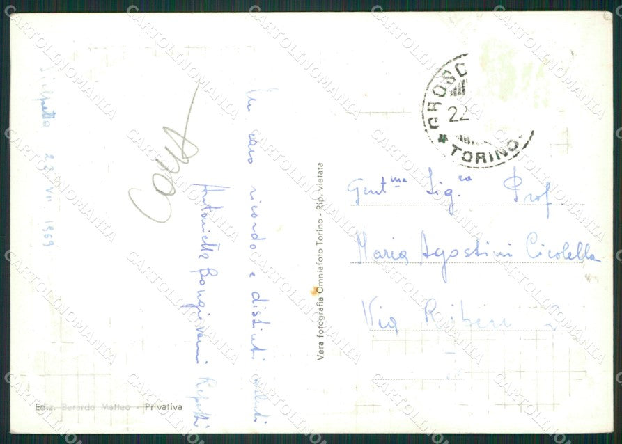 Torino Groscavallo Pialpetta COLLA Foto FG cartolina ZK2955 – retro