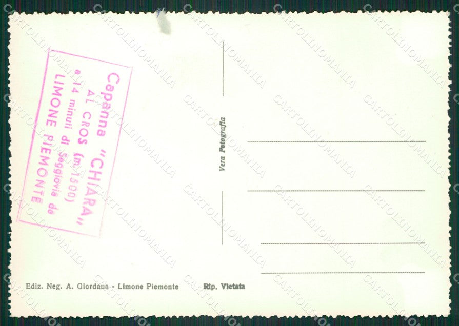 Cuneo Limone Piemonte Seggiovia Foto FG cartolina ZK2971 – retro
