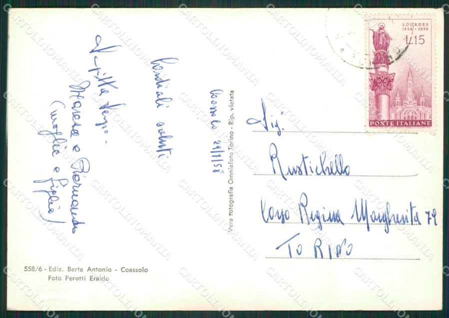 Torino Coassolo Foto FG cartolina ZK2979 – retro