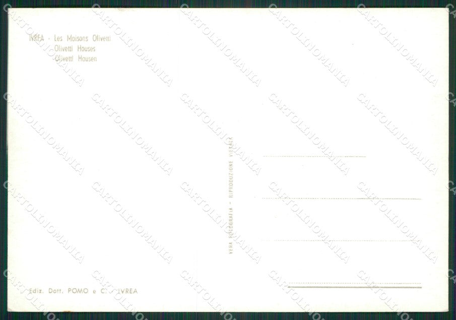 Torino Ivrea Olivetti Foto FG cartolina ZK2987 – retro