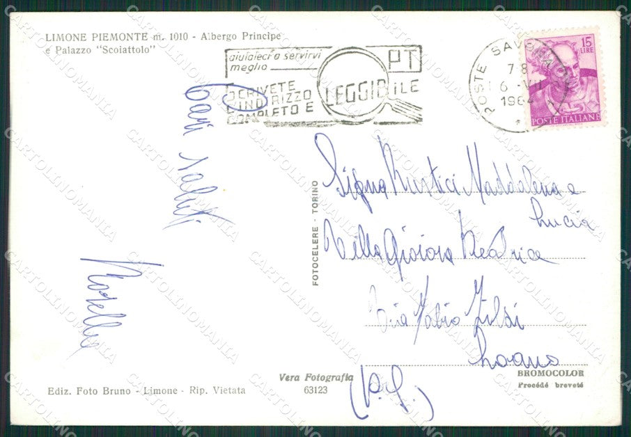 Cuneo Limone Piemonte Foto FG cartolina ZK2998 – retro