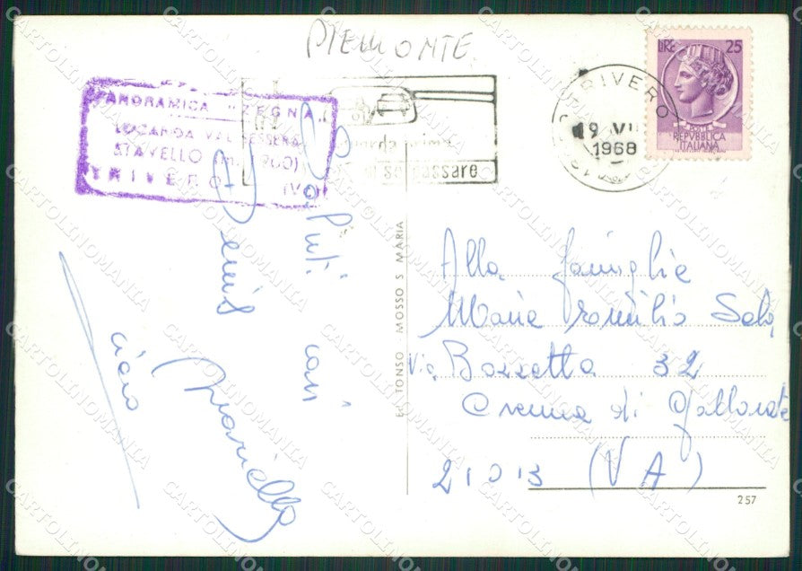 Biella Turismo Biellese PIEGHINA Foto FG cartolina ZK3005 – retro