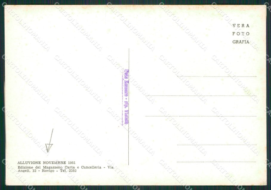 Rovigo Città Alluvione 1951 Foto FG cartolina ZK3012 – retro