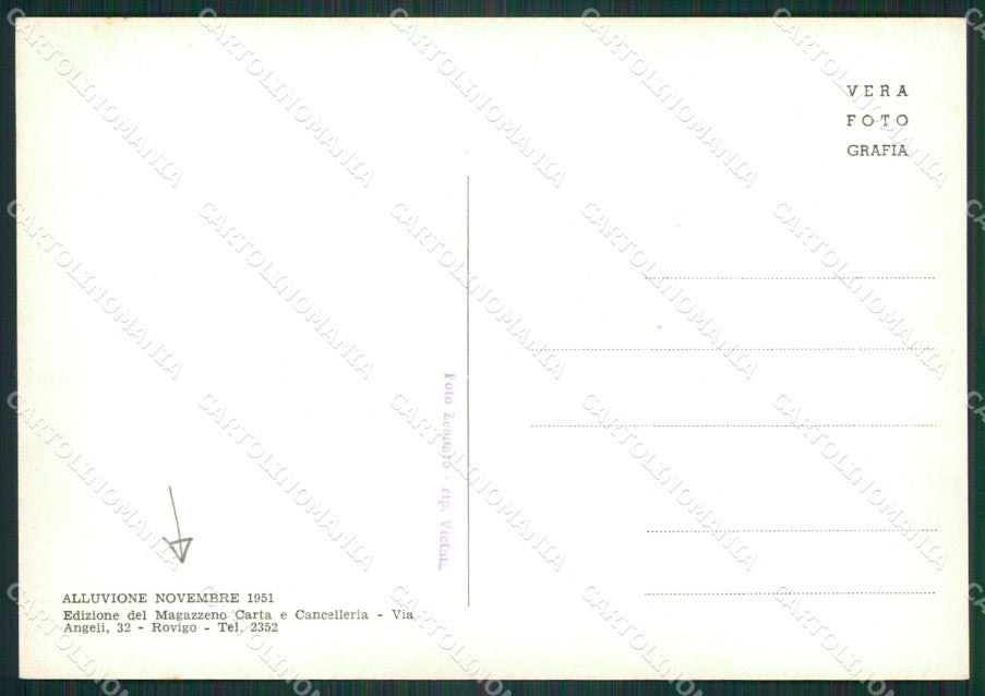 Rovigo Città Alluvione 1951 Foto FG cartolina ZK3013 – retro