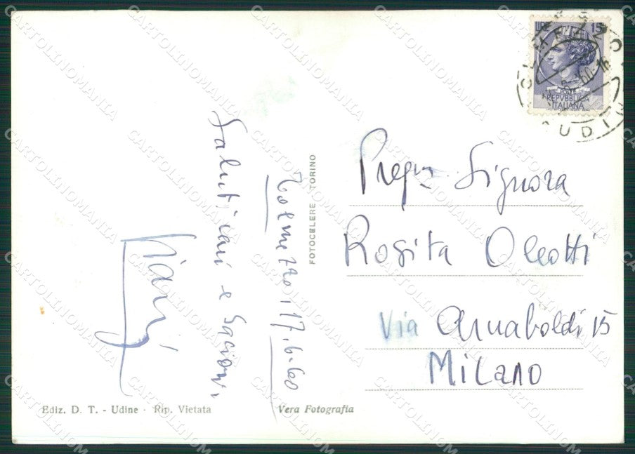 Udine Tolmezzo Costumi Carnia Foto FG cartolina ZK3019 – retro