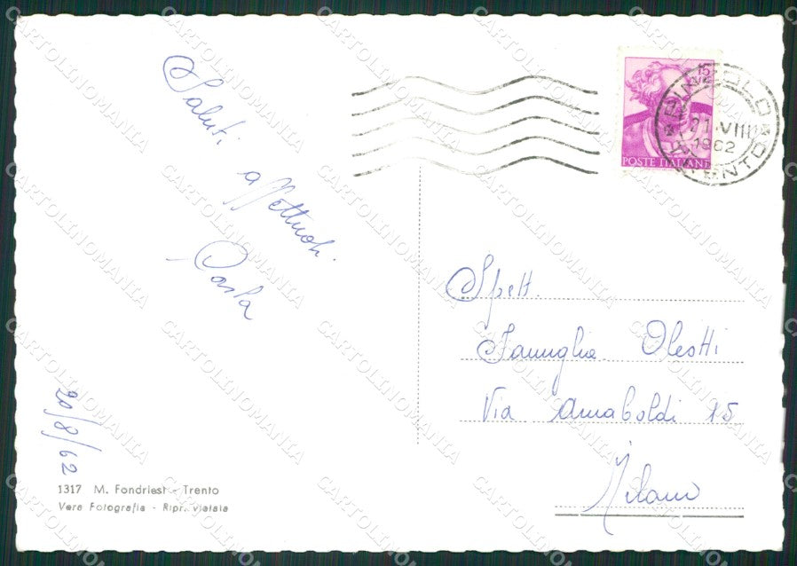 Sondrio Andalo Foto FG cartolina ZK3027 – retro