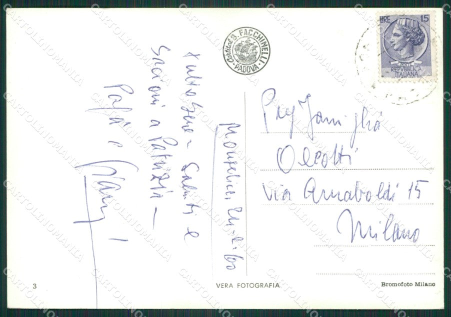 Padova Monselice Foto FG cartolina ZK3032 – retro