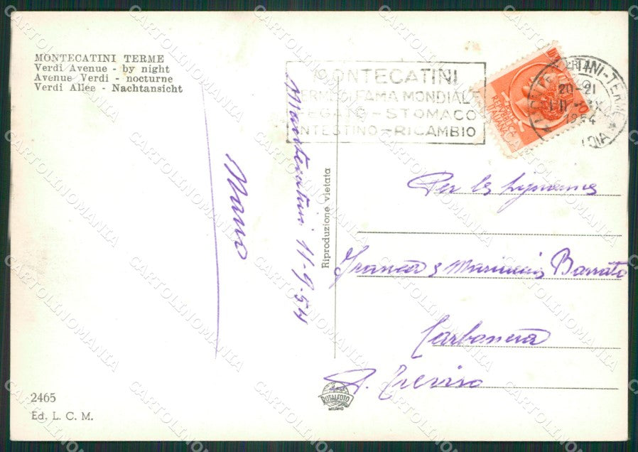 Pistoia Montecatini Terme Auto ABRASA Foto FG cartolina ZK3047 – retro
