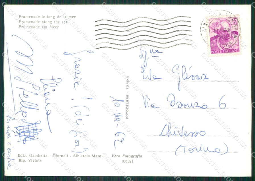 Savona Albissola Foto FG cartolina ZK3053 – retro