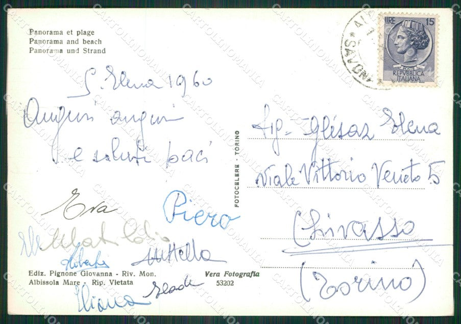 Savona Albissola Foto FG cartolina ZK3056 – retro