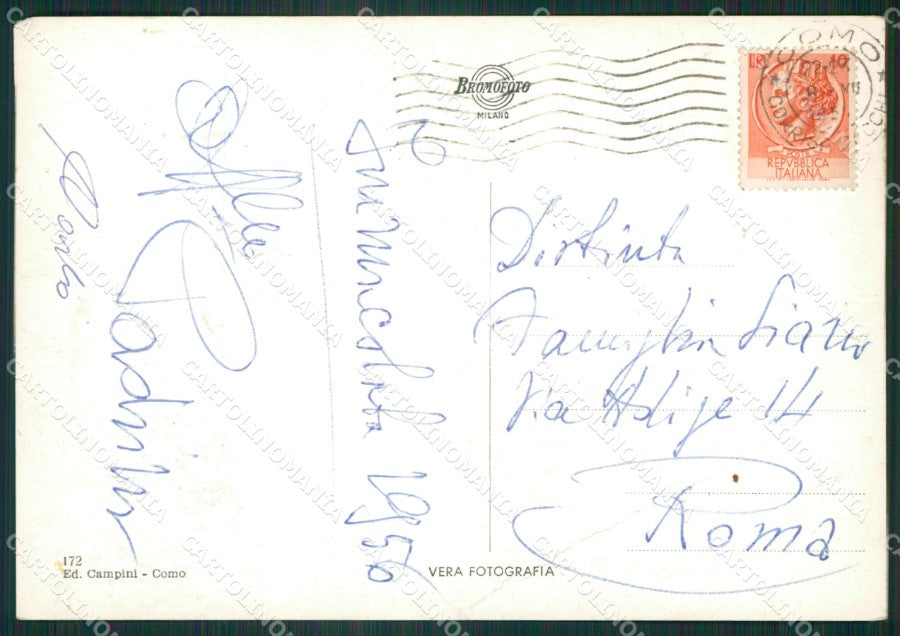 Como Città PIEGA Foto FG cartolina ZK3068 – retro