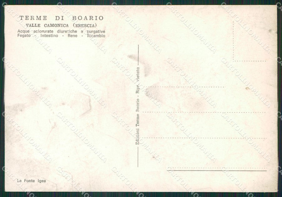 Brescia Darfo Terme di Boario Foto FG cartolina ZK3072 – retro