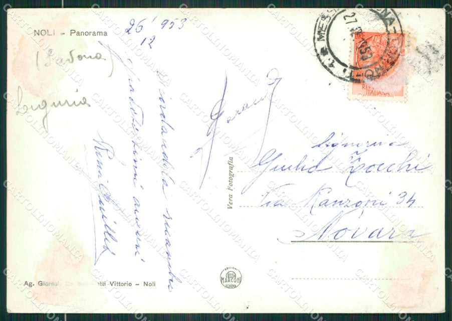 Savona Noli COLLA Foto FG cartolina ZK3080 – retro