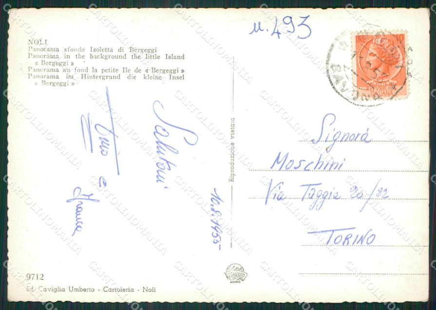 Savona Noli Auto Foto FG cartolina ZK3091 – retro