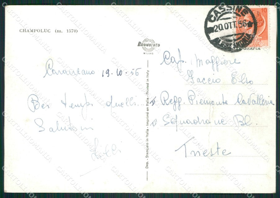 Aosta Ayas Champoluc PIEGHINA Foto FG cartolina ZK3114 – retro