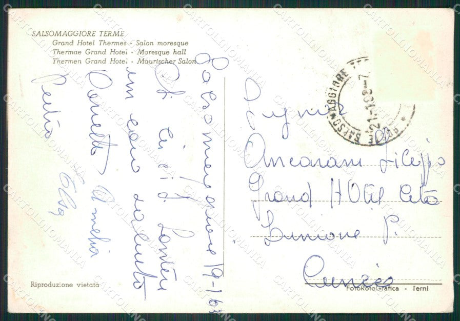 Parma Salsomaggiore Terme PIEGHINA Foto FG cartolina ZK3117 – retro