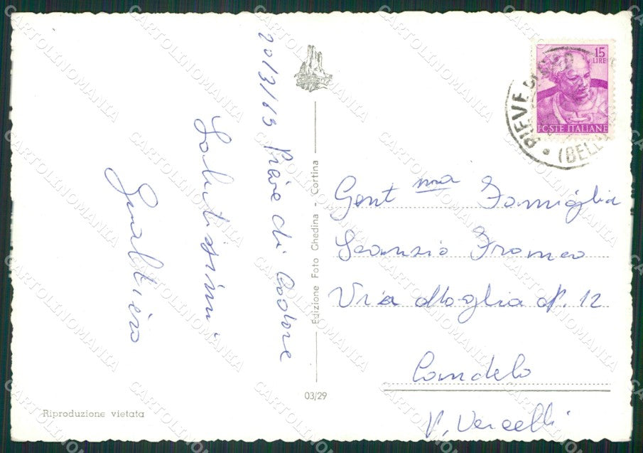 Belluno Pieve di Cadore Alpinisti Foto FG cartolina ZK3122 – retro