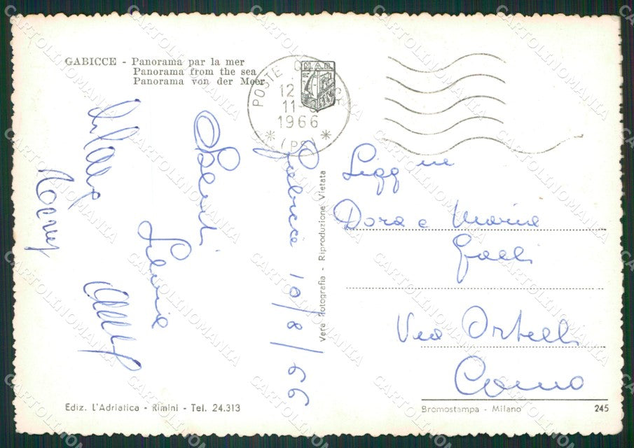 Pesaro Gabicce Mare Foto FG cartolina ZK3135 – retro
