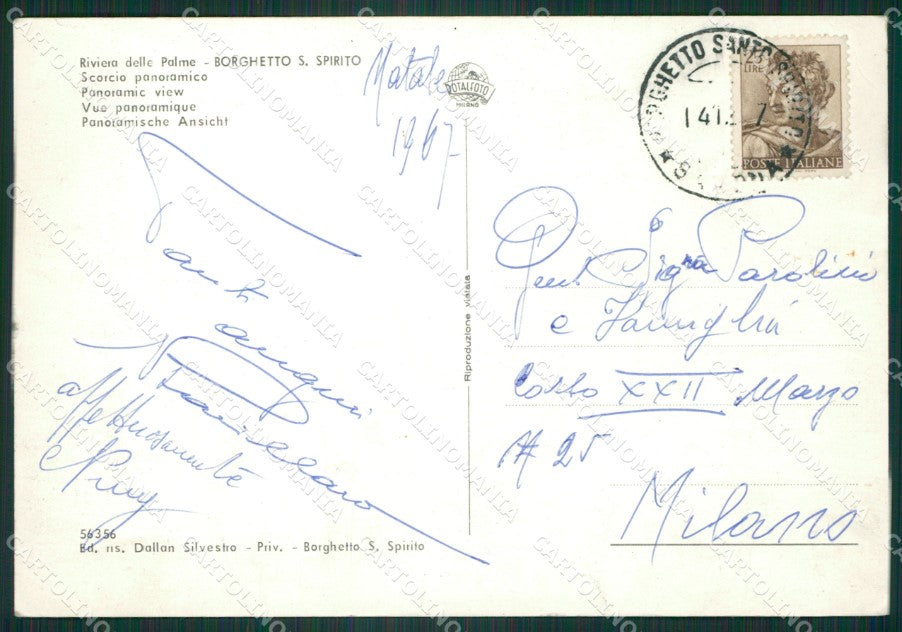 Savona Borghetto Santo Spirito Foto FG cartolina ZK3138 – retro