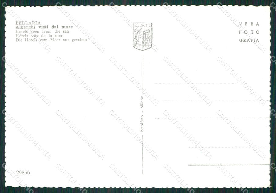 Rimini Bellaria Foto FG cartolina ZK3150 – retro