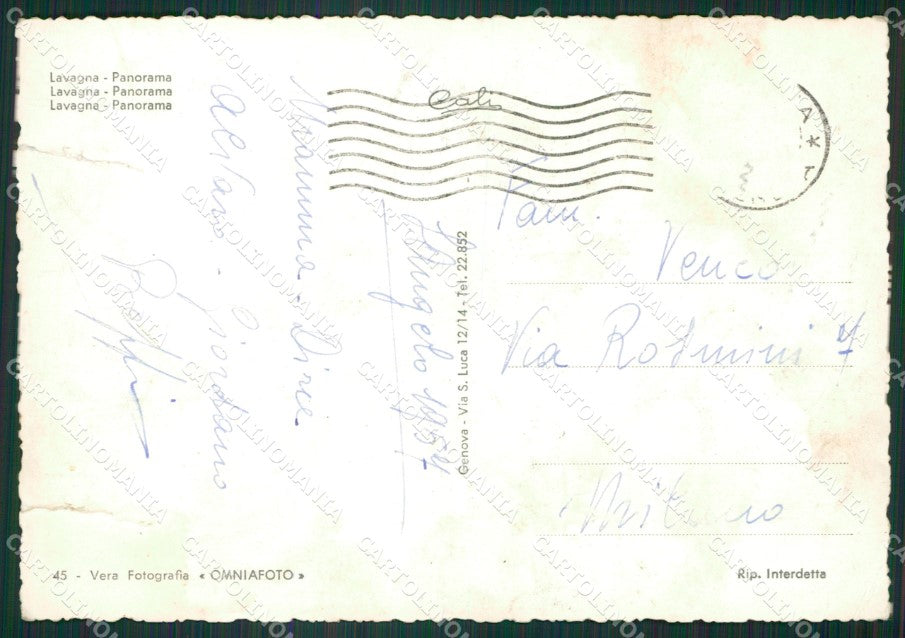 Genova Lavagna STRAPPI Foto FG cartolina ZK3168 – retro