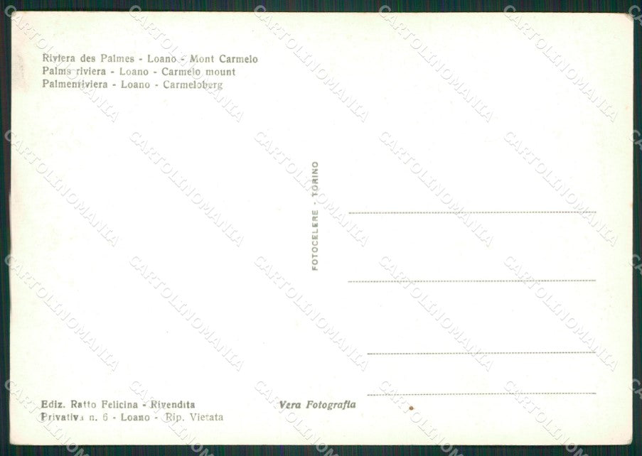 Savona Loano Foto FG cartolina ZK3172 – retro