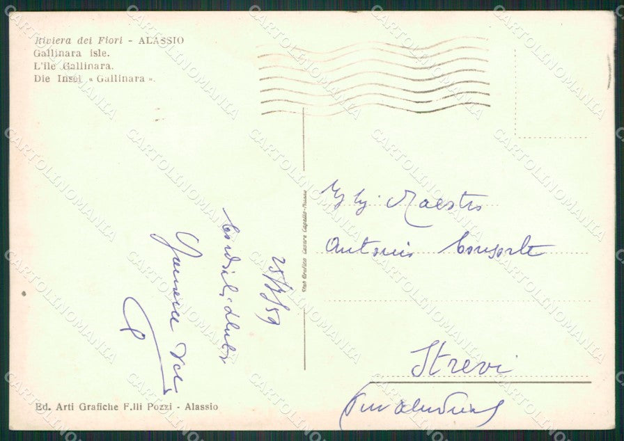 Savona Alassio Foto FG cartolina ZK3180 – retro