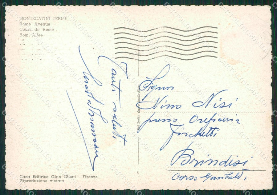 Pistoia Montecatini Terme Carrozza Auto FG cartolina ZK3219 – retro