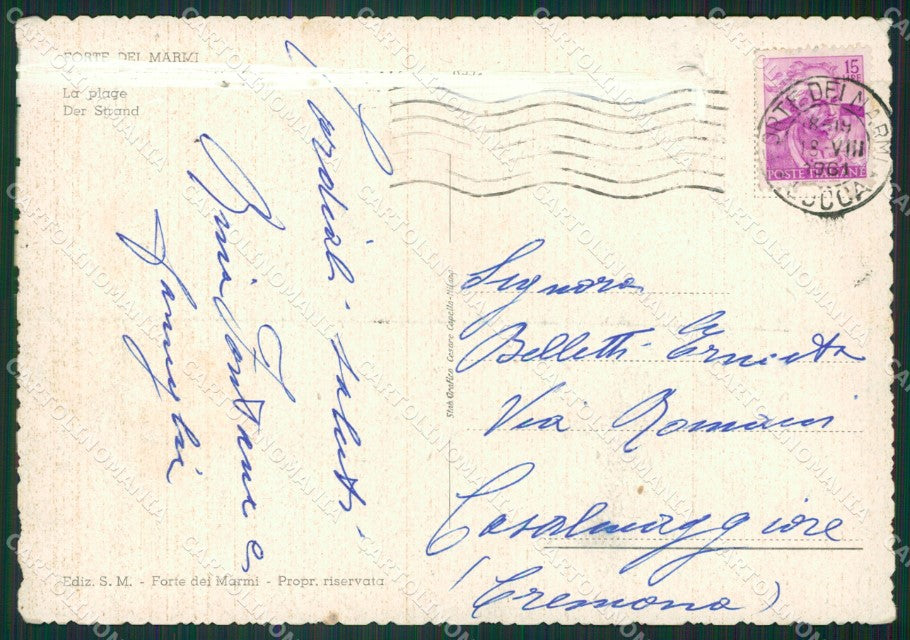 Lucca Forte dei Marmi FG cartolina ZK3238 – retro