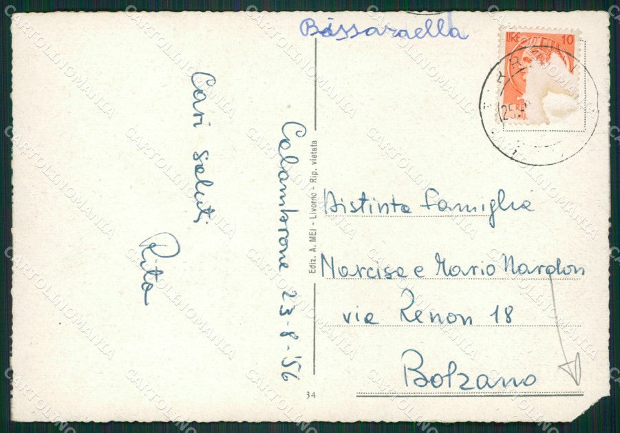 Pisa Calambrone PIEGHINA FG cartolina ZK3239 – retro