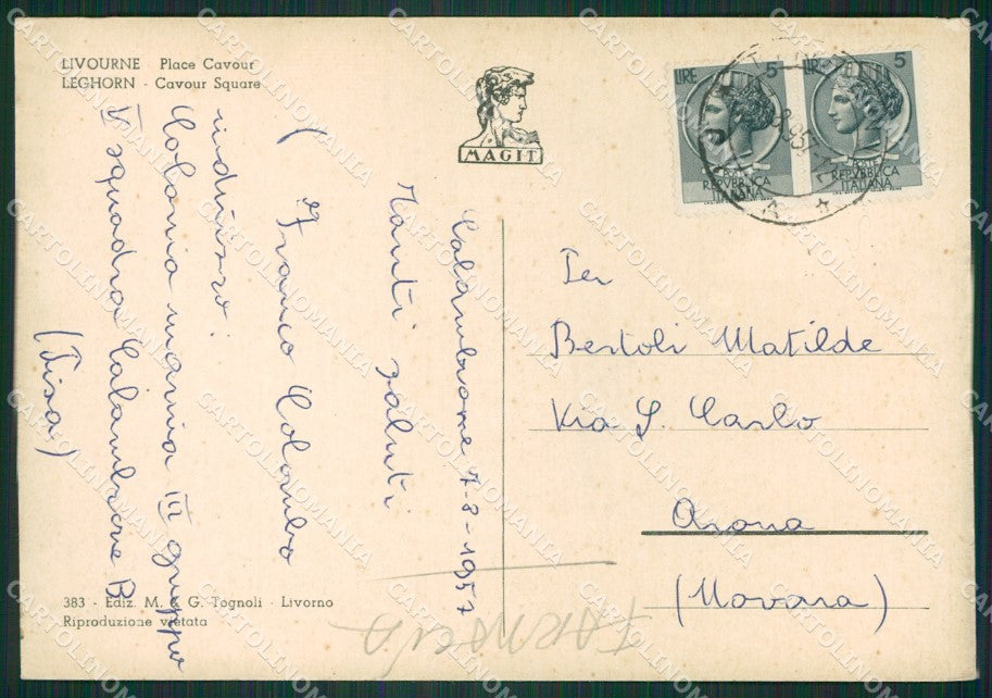 Livorno Città Farmacia FG cartolina ZK3240 – retro