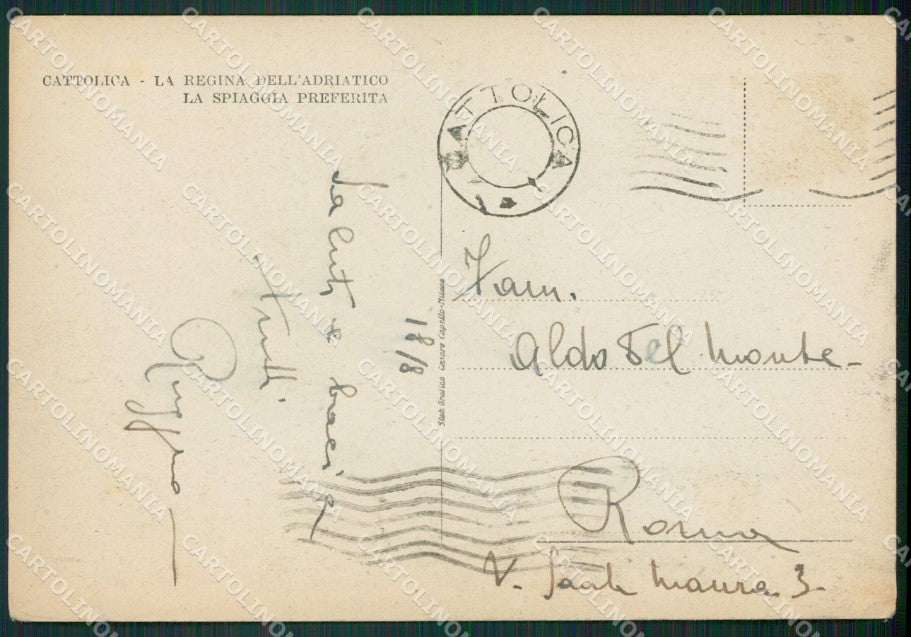 Rimini Cattolica PIEGHINA FG cartolina ZK3270 – retro