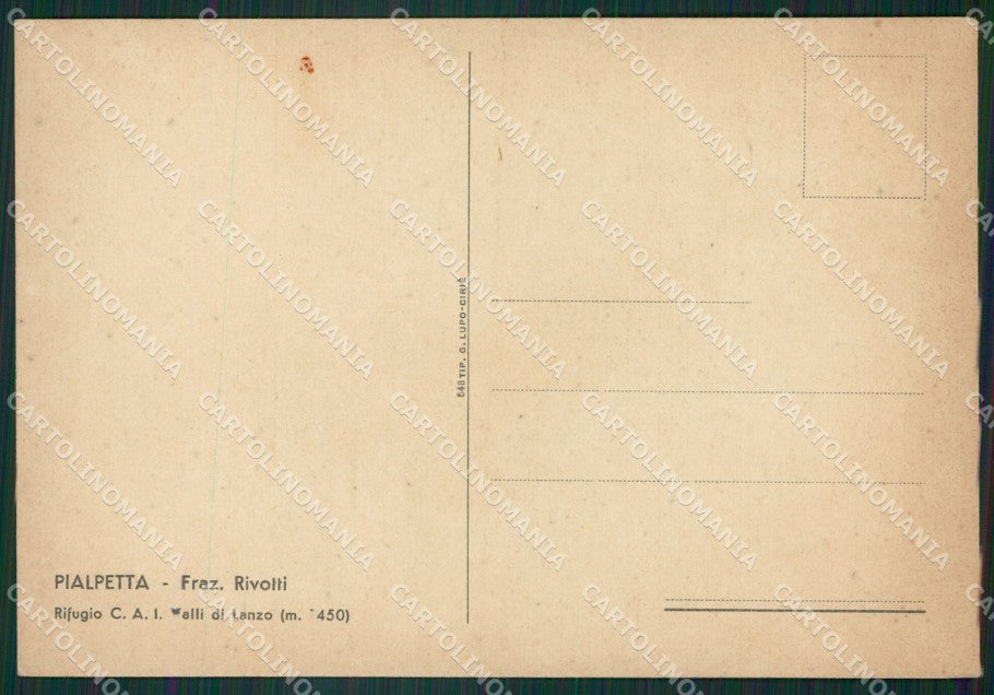Torino Groscavallo Pialpetta Rivotti FG cartolina ZK3283 – retro