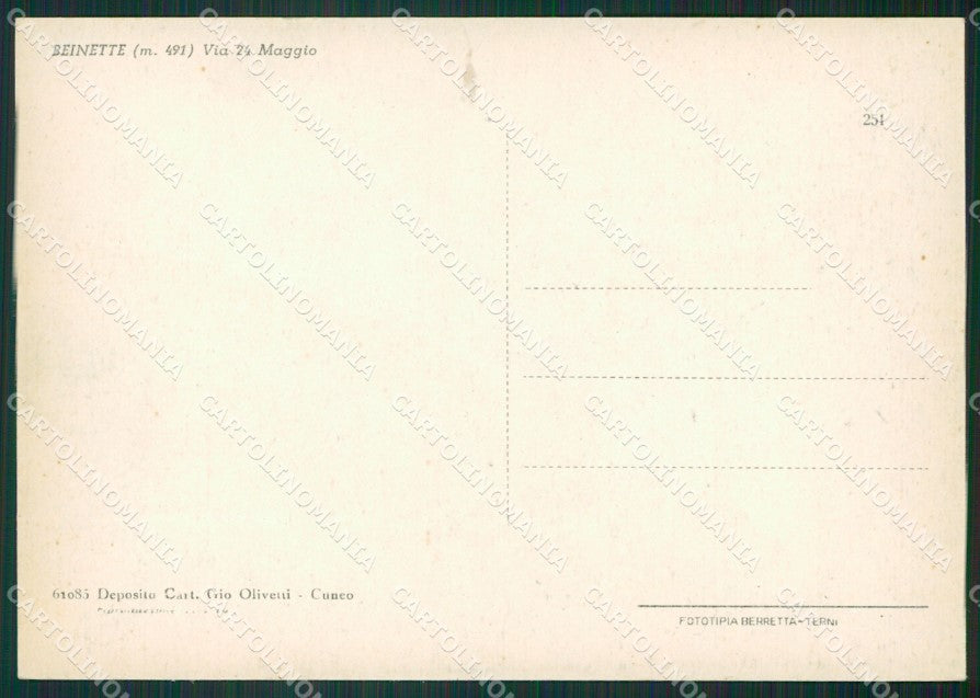 Cuneo Beinette FG cartolina ZK3289 – retro