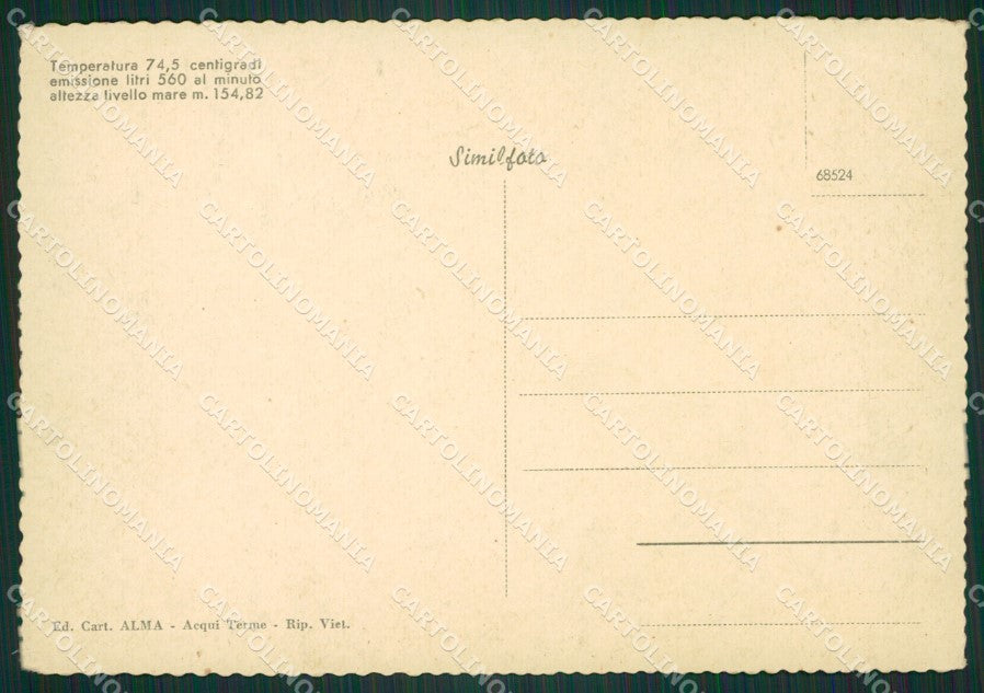 Alessandria Acqui Terme Saluti da FG cartolina ZK3291 – retro