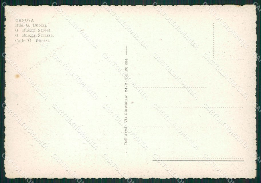 Genova Città Auto FG cartolina ZK3299 – retro