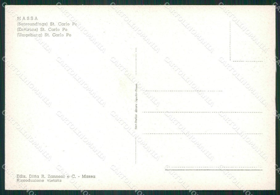 Massa San Carlo Po FG cartolina ZK3309 – retro