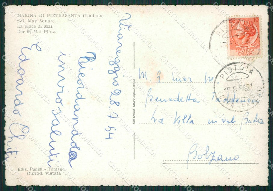 Lucca Marina di Pietrasanta Tonfano FG cartolina ZK3310 – retro