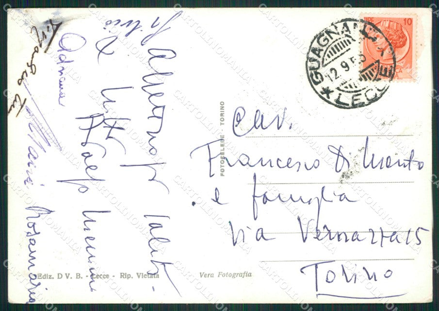 Lecce Città Palazzo delle Poste Foto FG cartolina ZK3326 – retro