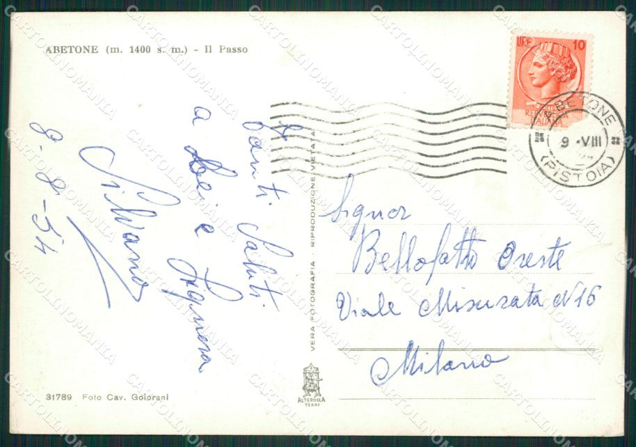 Pistoia Abetone Auto Foto FG cartolina ZK3343 – retro