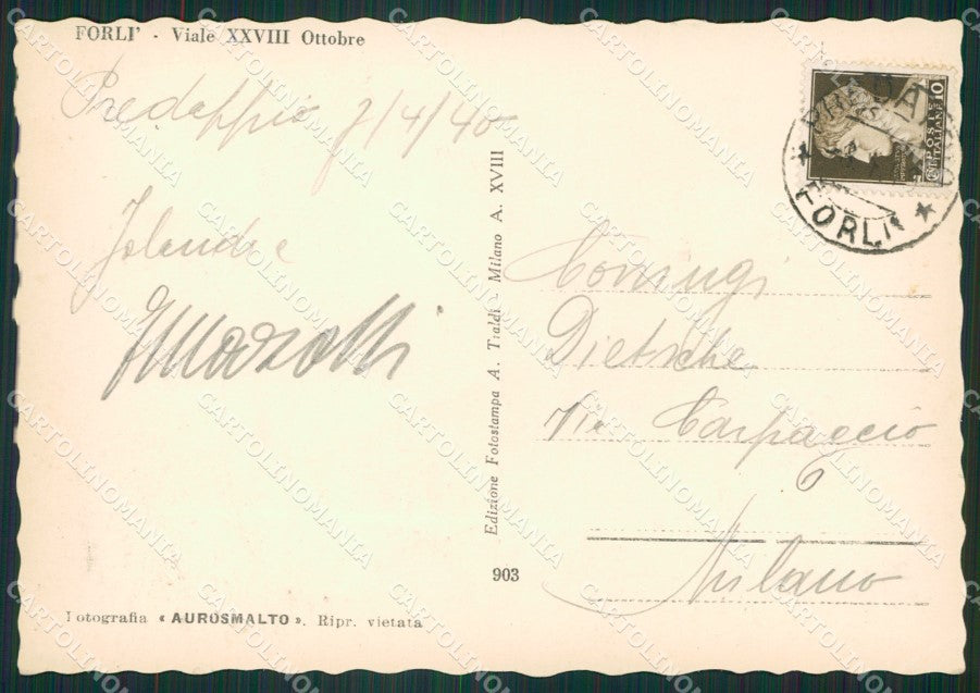 Forlì Città PIEGHINA Foto FG cartolina ZK3355 – retro