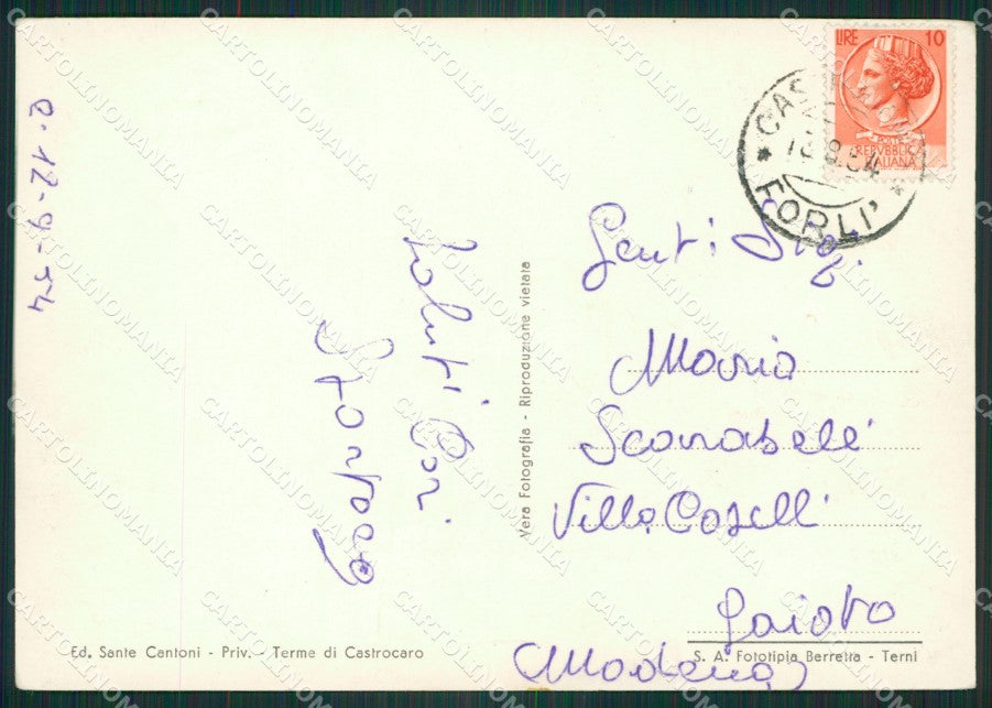 Forlì Castrocaro Terme Foto FG cartolina ZK3365 – retro