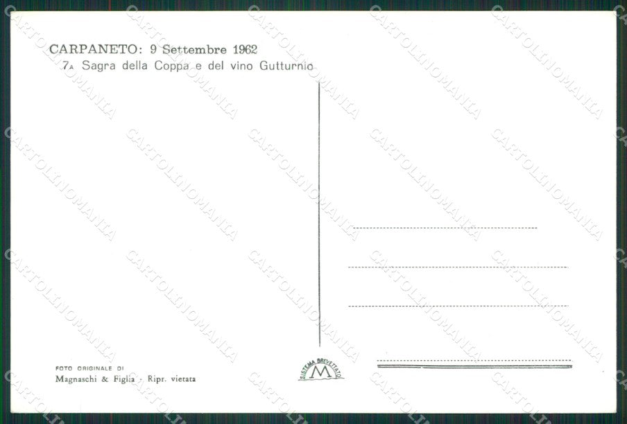 Piacenza Carpaneto Costumi Foto FG cartolina ZK3379 – retro