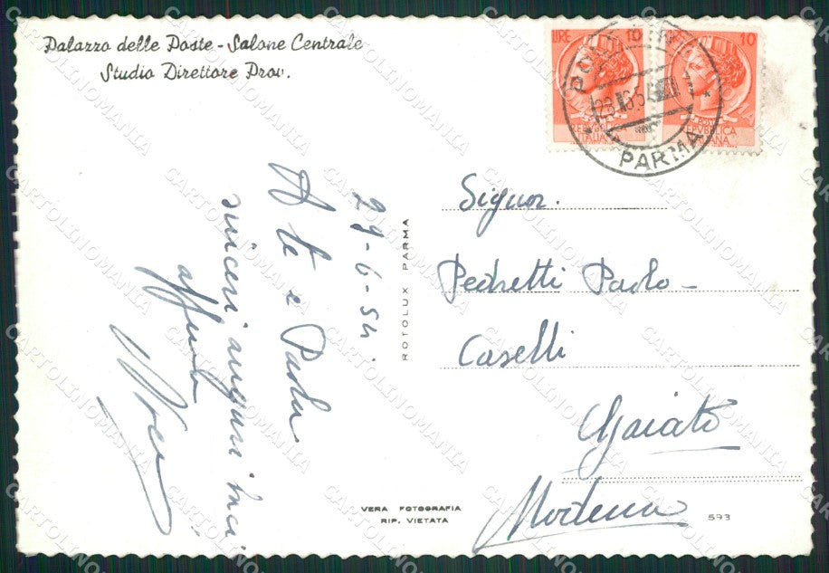 Parma Città Palazzo delle Poste Foto FG cartolina ZK3386 – retro