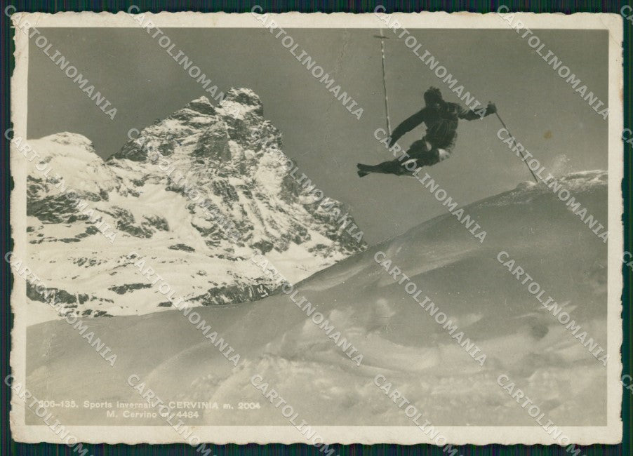 Aosta Valtournenche Cervinia Sci PIEGHINE Foto FG cartolina ZK3419 – fronte