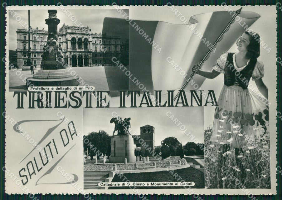 Trieste Città Costumi Saluti da Foto FG cartolina ZK3425 – fronte