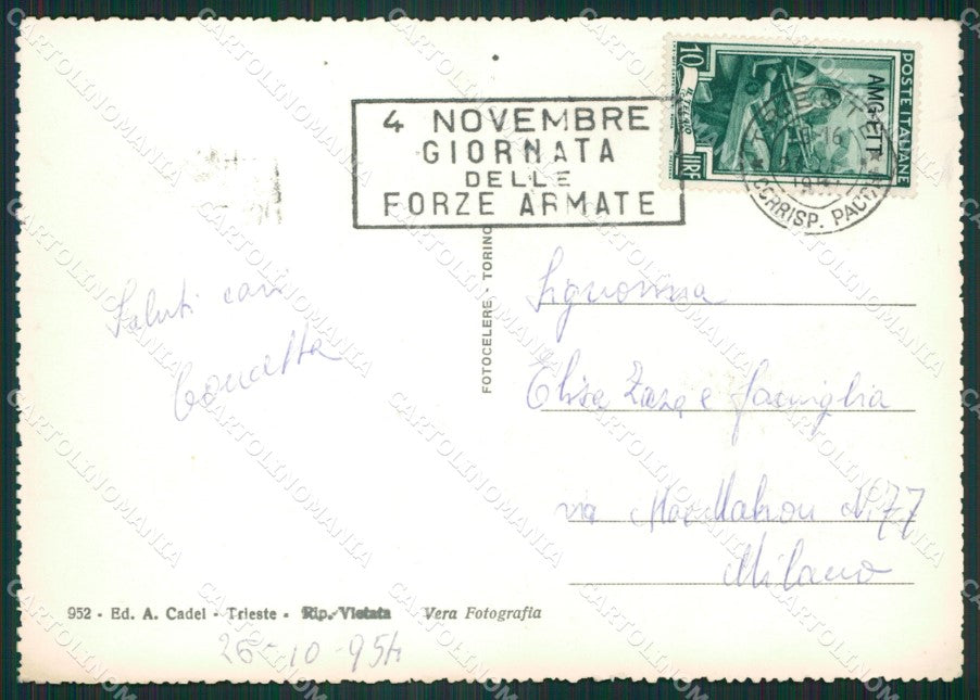 Trieste Città Costumi Saluti da Foto FG cartolina ZK3425 – retro