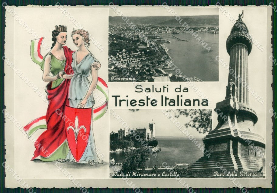 Trieste Città Costumi Saluti da Foto FG cartolina ZK3426 – fronte