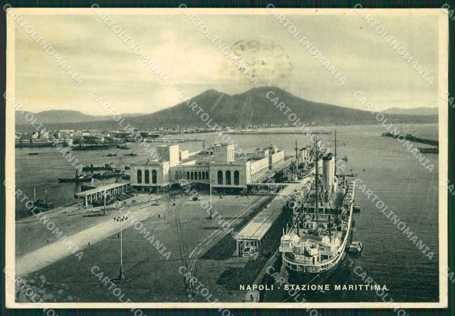 Napoli Città Stazione Marittima Nave Foto FG cartolina ZK3427 – fronte