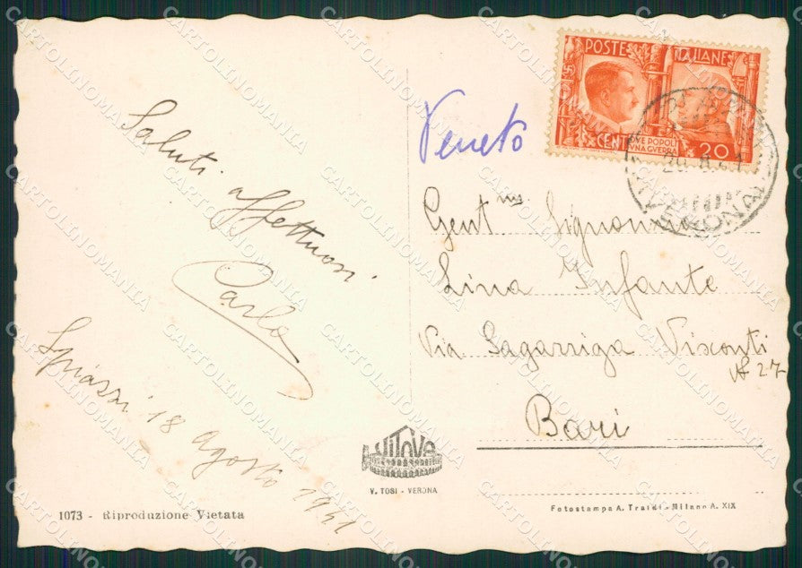Verona Monte Balbo Spiazzi Foto FG cartolina ZK3464 – retro